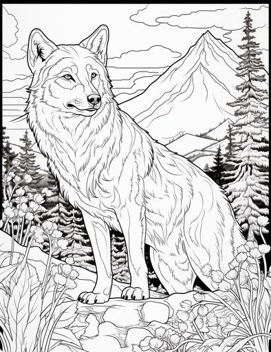 Coloring and activity sheet of the wolf by cosby color my wolf