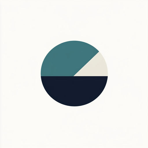 Sophisticated logo with layered geometric circle icon and refined typography