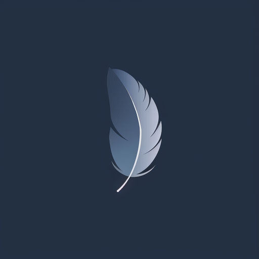 Modern feather logo design, suggesting lightness and elegance