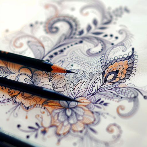 Serene lace tattoo sketch