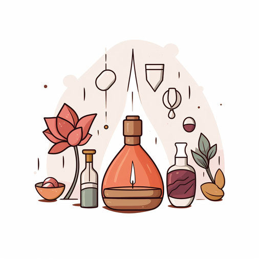 Minimalist style wellness clipart, on a white background