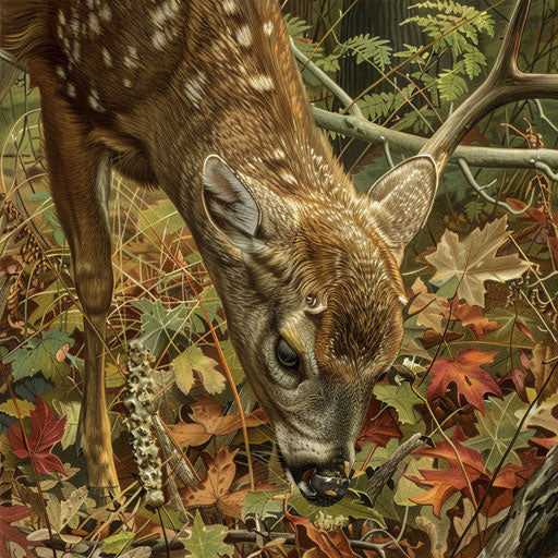 Forest floor in white-tailed deer habitat