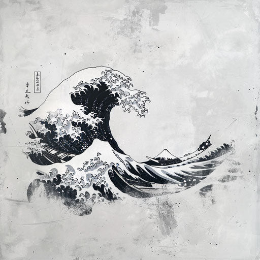 Minimalistic sailor wave tattoo