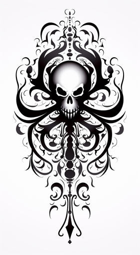 Spider tattoo vector design, Eiko Ojala style, white background