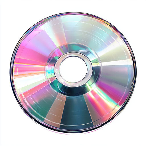 Realistic clipart of a CD, high resolution, isolated