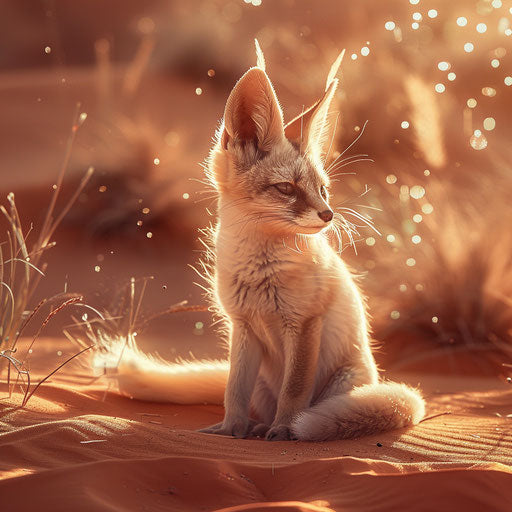 Fennec fox in a magical desert