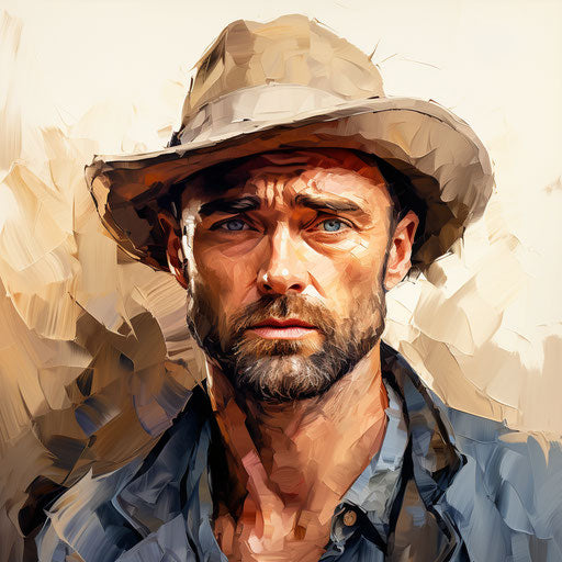 Man illustration in the style of oil painting
