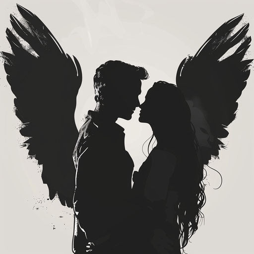 Pair of birds in vector PNG with detailed wings, photo-realistic style on random monochrome background