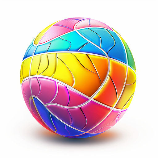 Photo Realistic Netball Clipart on Flat White Background