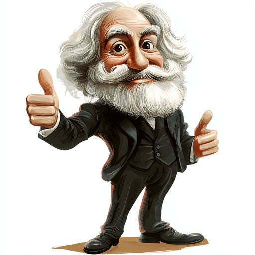 Multi-Use Henry Wadsworth Longfellow Caricature Clipart Bundle in All Formats