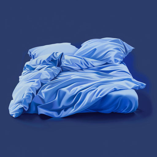 Realistic sleep clipart on flat royal blue background