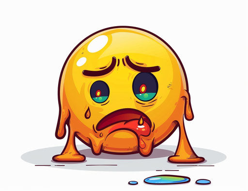 Crying emoji clipart, clean white background for removal 31:24
