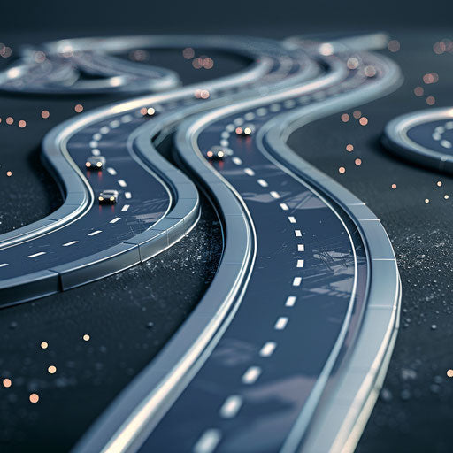 Glossy effect on a realistic roadmap