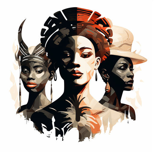 Cultural art clip in the style of chiaroscuro, on white background