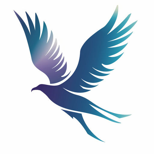 Freedom and perspective with bird logo