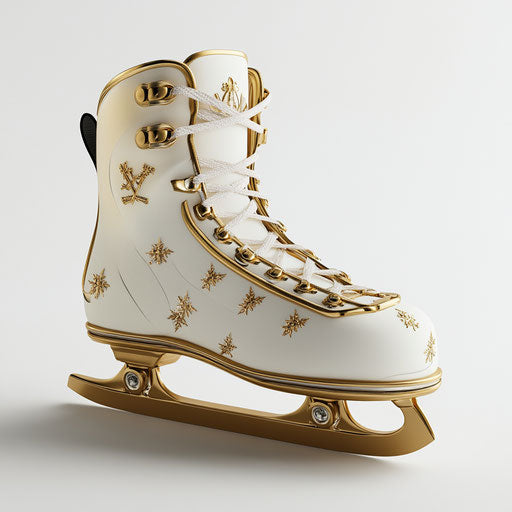 Realistic clipart of ice skates, high resolution, isolated