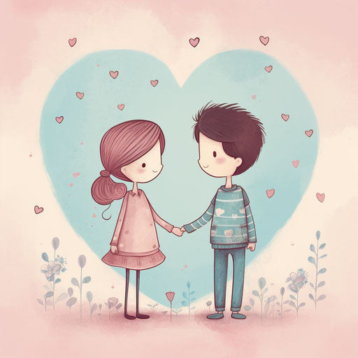Sweet love quotes for couples, pink and cyan style