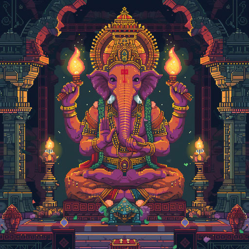 Ganpati clipart on a digital canvas