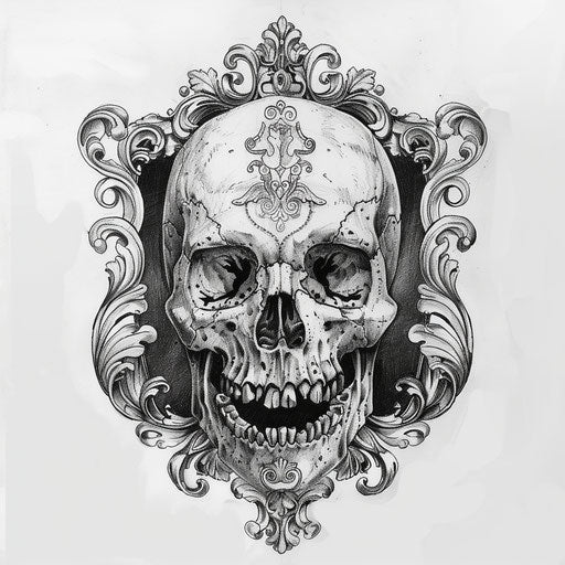 Sugar Skull Body Art Tattoo Stencil Kit