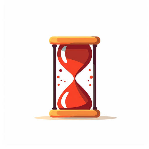Minimalist timer illustration on white background