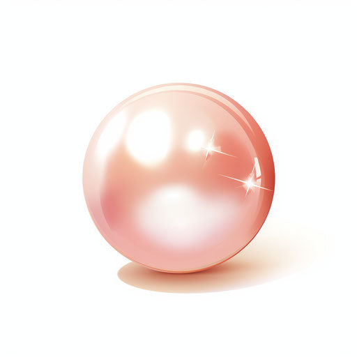 Pearl illustration in Minimalist style, on white background