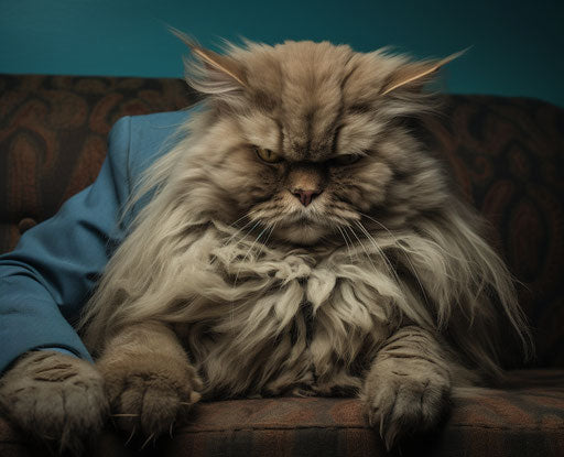Elderly person's cat resting on a couch