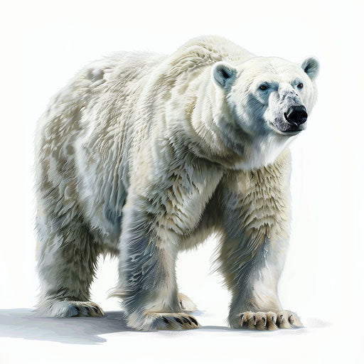 Polar bear clipart in a photo realistic style