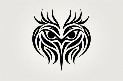 Black and white tribal bird logo