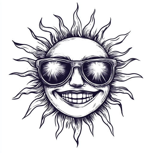 Beautiful clipart style flat tattoo sketch smiley tattoo