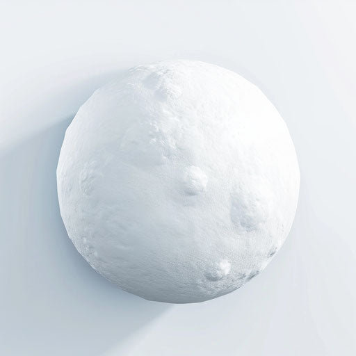 Realistic snowball illustration on flat white background