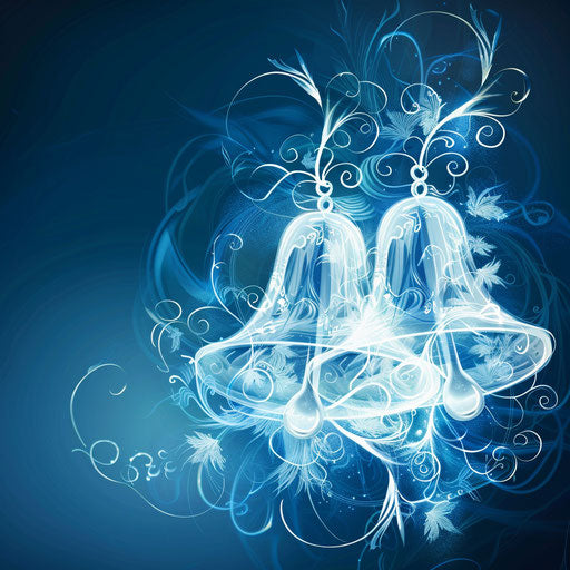 Wedding bells clipart flourishes with subtle blur