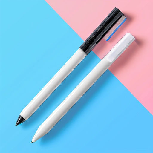 Realistic marker on random flat background, minimalist design