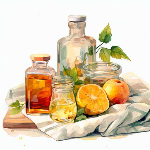 Medicine illustration in the style of oil painting on white background