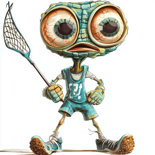 Engaging Lacrosse Caricature Clipart for Creative Projects