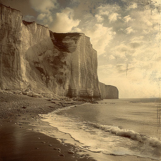 White Cliffs of Dover with a timeless sepia look