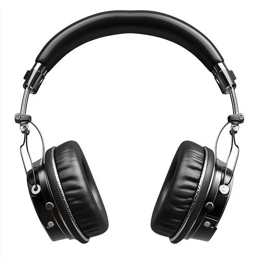 Realistic clipart of headphones, high resolution, no background, isolated