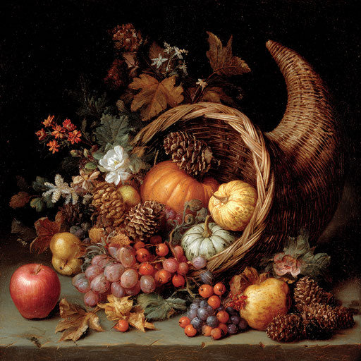 A Cornucopia Overflowing with Autumn Harvest