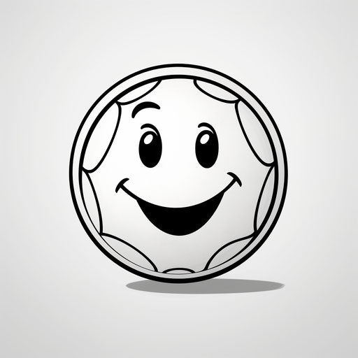 A soccer ball with a smiling smile