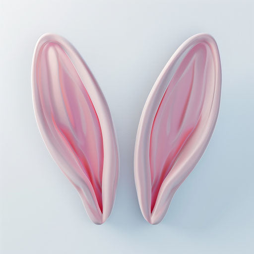 Bunny ears clipart in photo realistic style on white background