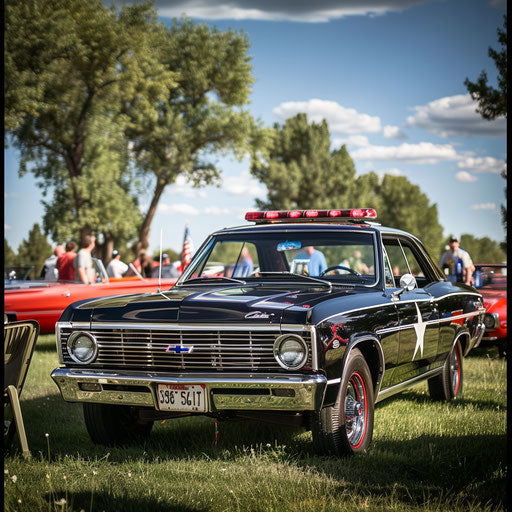 1967 Chevy Bel Air patrolling at vintage event