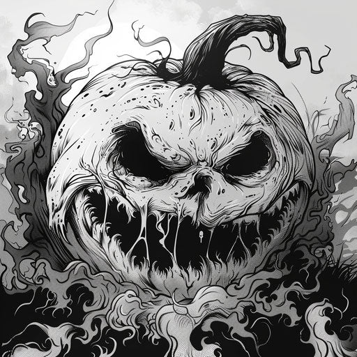 Illustration for Halloween: light gray and black