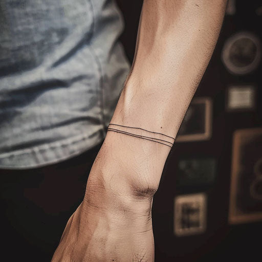 Minimalist sketch of a wrist band with single line