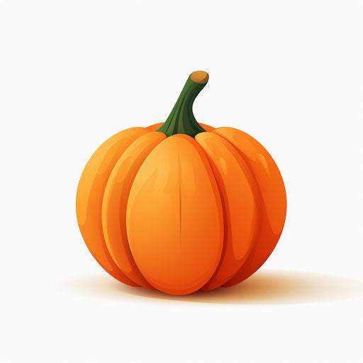Minimalist pumpkin illustration on white background