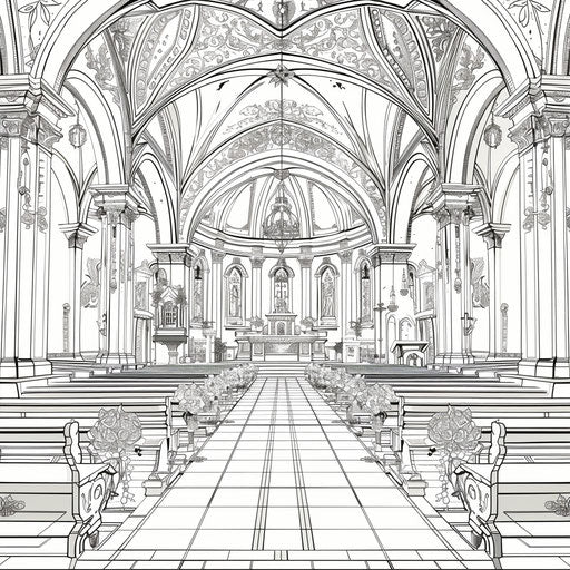 Wedding ceremony in a beautiful church