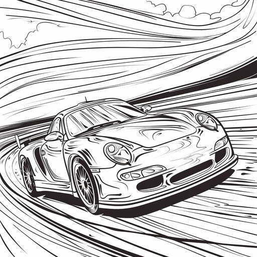 Fast race car on track