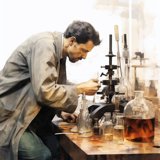 Research illustration in the style of Oil painting