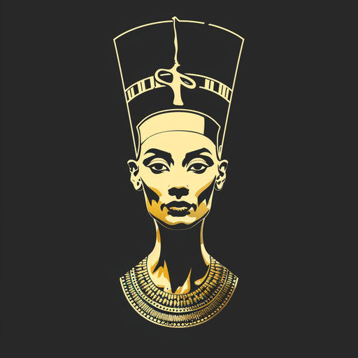 Egyptian queen tattooed with golden crown