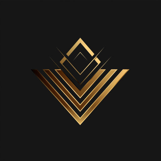 Luxury vectorstock logo with black and gold accents on a sleek background