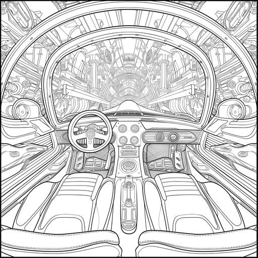 Futuristic car with advanced technology