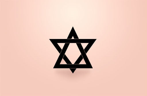 Minimalist Israeli Symbol on Medium Beige Background